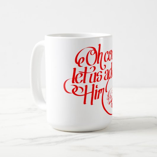 Oh come let us adore Him Kaffeetasse (Vorderseite Links)