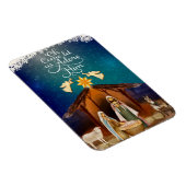 "Oh Come Let Us Adore Him" Nativity Christmas Magnet (Rechte Seite)
