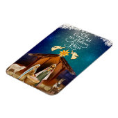 "Oh Come Let Us Adore Him" Nativity Christmas Magnet (Linke Seite)