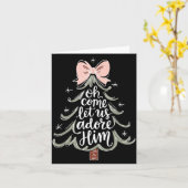 Oh Come Let Us Adore Him Nativity Christmas Tree C Karte (Gelbe Blume)