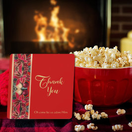 Oh Come Let Us Adore Him Thank You Feiertagskarte