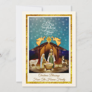 "Oh Come Let Us Adore Him" Weihnachten Geburt Jesu