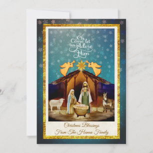 "Oh Come Let Us Adore Him" Weihnachten Geburt Jesu