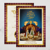 "Oh Come Let Us Adore Him" Weihnachten Geburt Jesu (Vorne/Hinten)