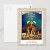 "Oh Come Let Us Adore Him" Weihnachtsgeschichte Postkarte (Vorne/Hinten)