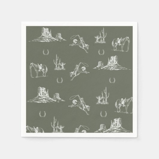 Oh Cowboy Cocktail Napkin Serviette (Vorderseite)