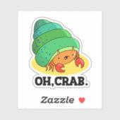 Oh Crab Funny Crab Phrase Pun Aufkleber (Blatt)