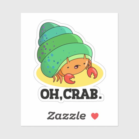 Oh Crab Funny Crab Phrase Pun Aufkleber (Blatt)
