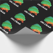 Oh Crab Funny Crab Phrase Pun Dark BG Geschenkpapier (Ecke)