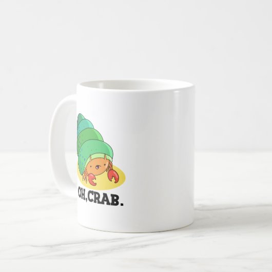 Oh Crab Funny Crab Phrase Pun Kaffeetasse (Vorderseite Links)