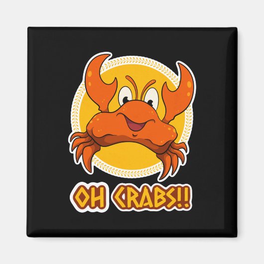 Oh, Crabs! Aufkleber Magnet (Vorne)