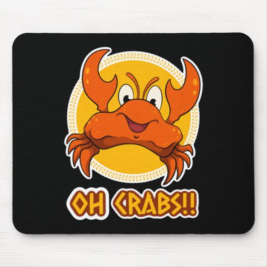 Oh, Crabs! Aufkleber Mousepad (Vorne)