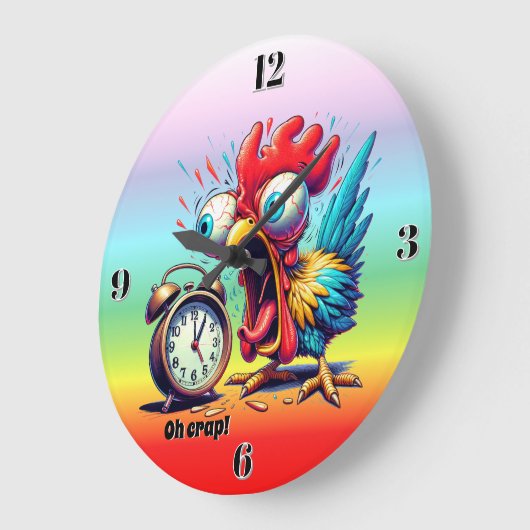 Oh Crap! Große Wanduhr (Winkel)