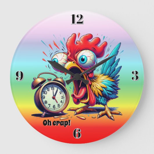 Oh Crap! Große Wanduhr (Vorderseite)