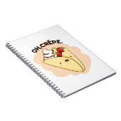 Oh Crepe Funny Food Puff Notizblock (Rechte Seite)