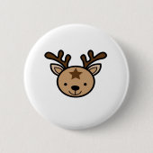 Oh Cute Deer Minimal Design  Button (Vorderseite)