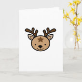 Oh Cute Deer Minimal Design Karte (Gelbe Blume)