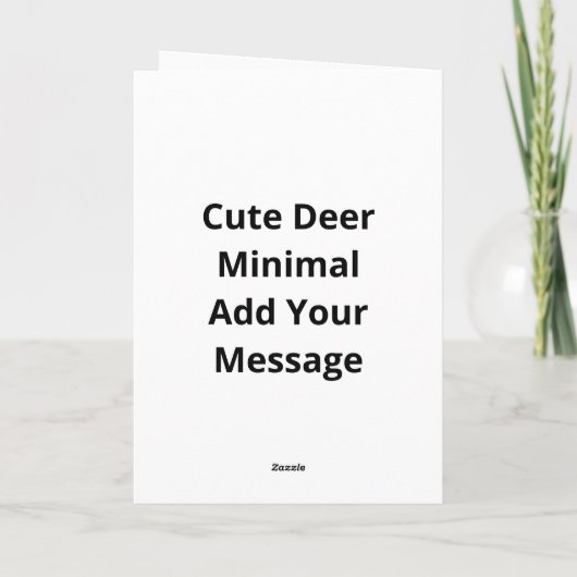 Oh Cute Deer Minimal Design Karte (Rückseite)