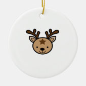 Oh Cute Deer Minimal Design Keramik Ornament (Vorne)