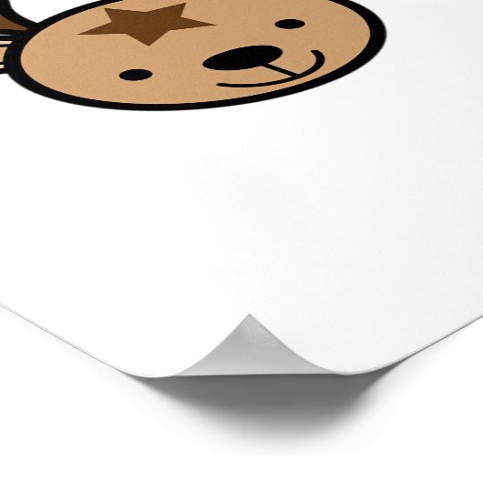 Oh Cute Deer Minimal Design  Poster (Ecke)