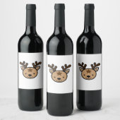 Oh Cute Deer Minimal Design Weinetikett (Flaschen)