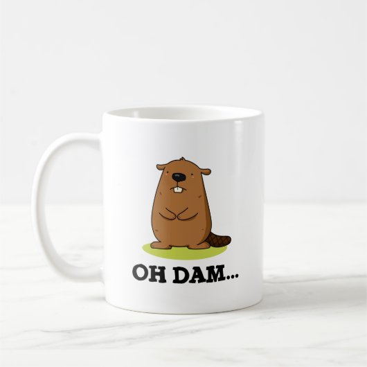 Oh Dam Funny Beaver Pub Kaffeetasse (Links)