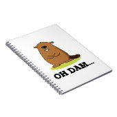 Oh Dam Funny Beaver Pub Notizblock (Rechte Seite)