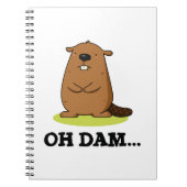 Oh Dam Funny Beaver Pub Notizblock (Vorderseite)
