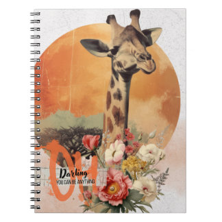 "Oh Darling You Can Be Anything" Giraffe Notebook Notizblock