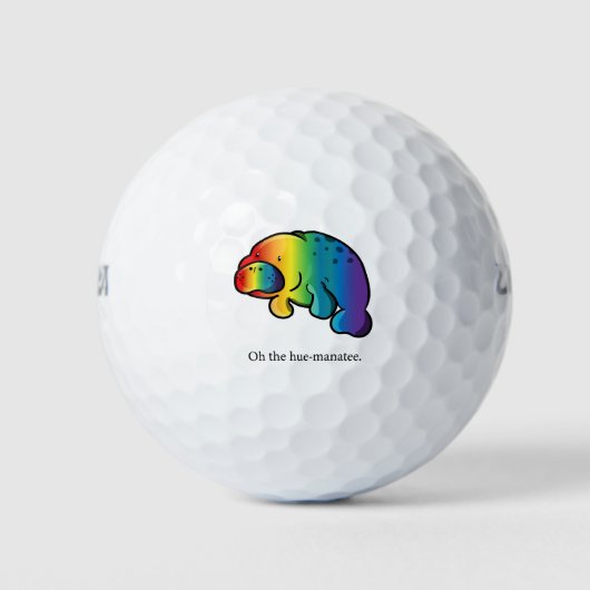 oh das blaue Manatee Golfball (Vorderseite)