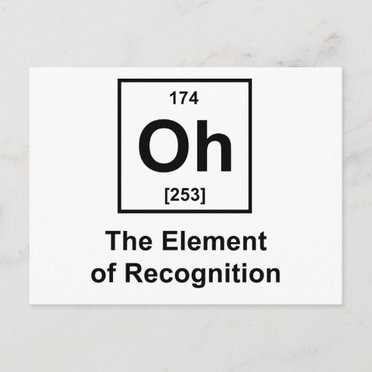 Oh! Das Element der Erkennung Postkarte (Vorderseite)