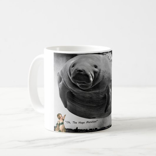 "Oh, das enorme Manatis! " Kaffeetasse (Vorderseite Links)