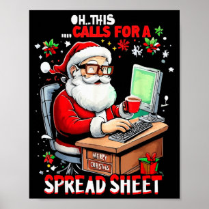 Oh, das erfordert eine Tabelle, lustiger Excel Chr Poster