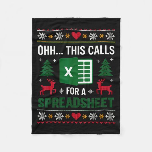 Oh, das ist ein Fall für ein Weihnachts-Tabellenbl Fleecedecke (Vorderseite)