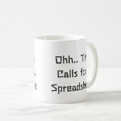 Oh, das ist ein Fall für eine Tabelle, Excel-Held  Kaffeetasse (VorderseiteRechts)
