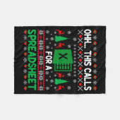 Oh, das ist ein Grund für einen Spreadsheet-Weihna Fleecedecke (Vorderseite (Horizontal))