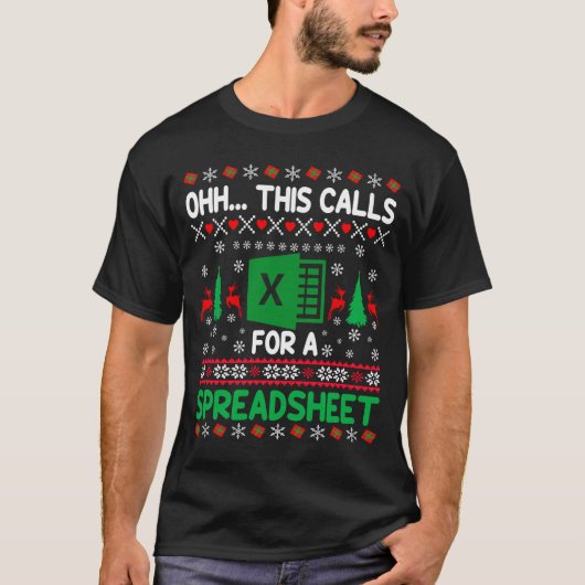 Oh, das ist ein Grund für einen Tabellen-Christmas T-Shirt (Vorderseite)