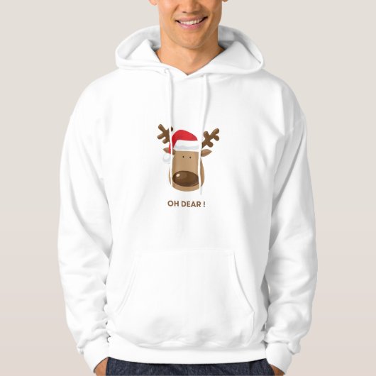 Oh Dear Funny Reindeer Christmas for Husband Hoodie (Vorderseite)