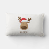 Oh Dear Funny Reindeer Christmas whimsical font  Lendenkissen (Rückseite)
