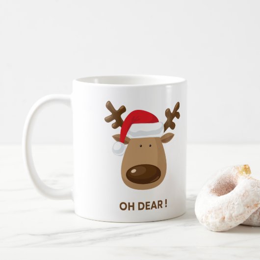 Oh Dear Funny Reindeer Holiday for families Kaffeetasse (Mit Donut)
