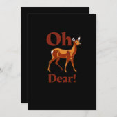 Oh Dear Trendy Clean Design Feiertagskarte (Vorne/Hinten)