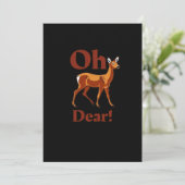 Oh Dear Trendy Clean Design Feiertagskarte (Stehend Vorderseite)