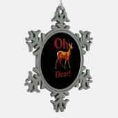 Oh Dear Trendy Clean Design Schneeflocken Zinn-Ornament (Links)