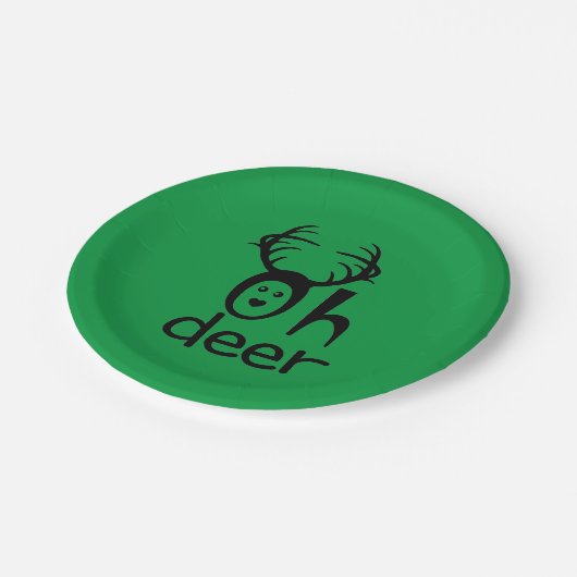 Oh Deber - Weihnachts-Party-Papier-Teller Pappteller (Schrägansicht)