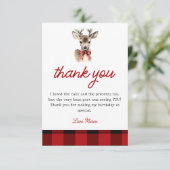 Oh Dee Christmas Deer Birthday Danke, dass ihr Kar Dankeskarte (Stehend Vorderseite)