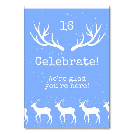 Oh Dee - Feiertagskarte Tischnummer (Vorderseite)