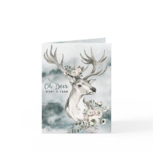 Oh Dee, was für ein Jahr | Aquarellmehl mit Blume