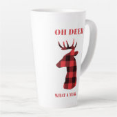 Oh Dee Was für ein Jahr Buffalo Karierte Ferien Milchtasse (Rechte Ecke)