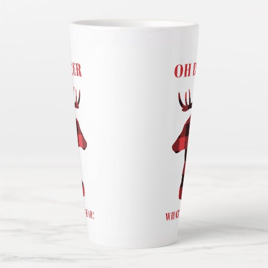 Oh Dee Was für ein Jahr Buffalo Karierte Ferien Milchtasse (Vorderseite)