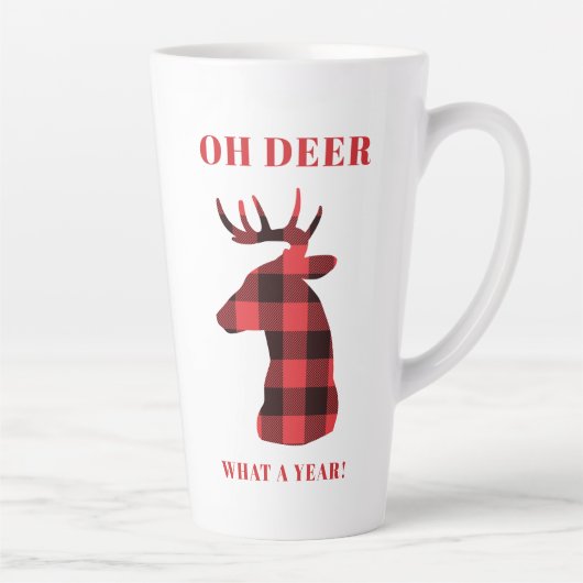 Oh Dee Was für ein Jahr Buffalo Karierte Ferien Milchtasse (Rechts)